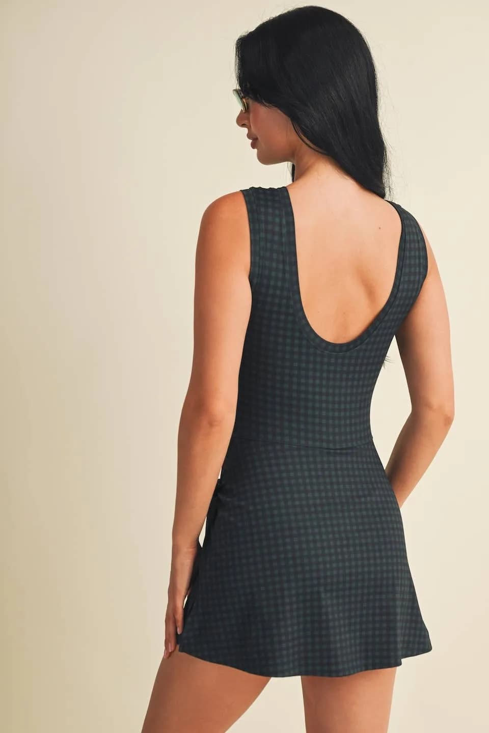 Pre-Order Gingham Print Sleeveless Wrap Tie Front Dress (Ships October)