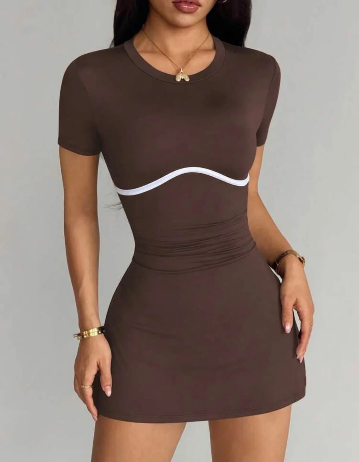 Chocolate Sweetheart 2 Pc. Dress and Shorts