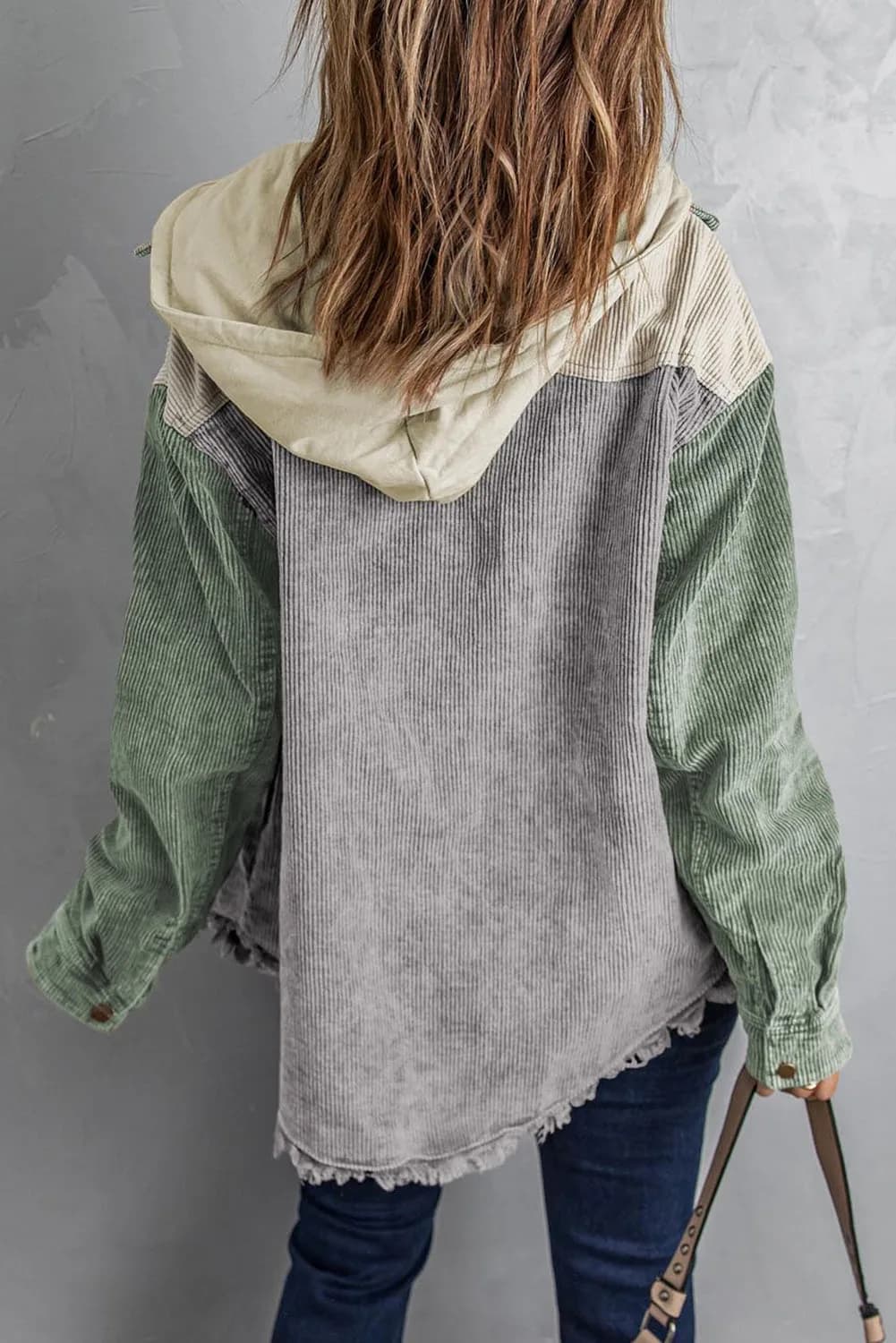 Snap Front Hooded Corduroy Shacket in Multiple Colors