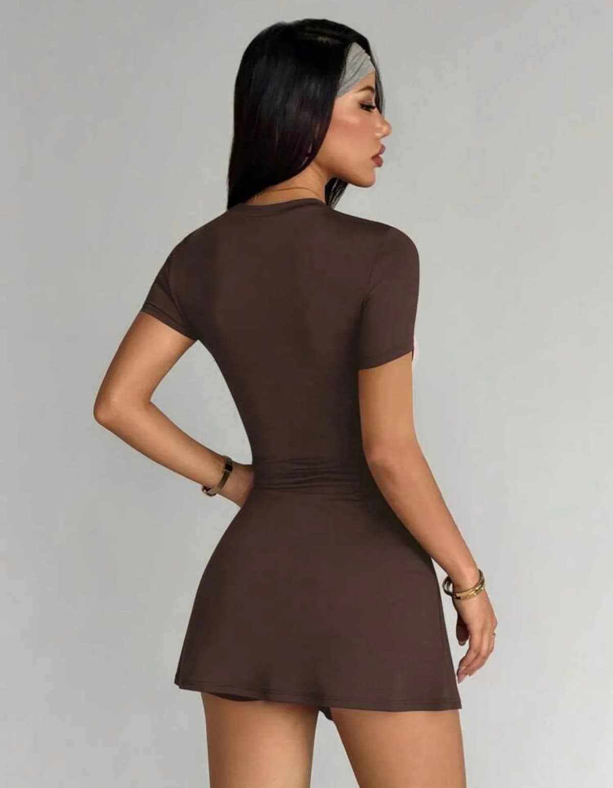 Chocolate Sweetheart 2 Pc. Dress and Shorts