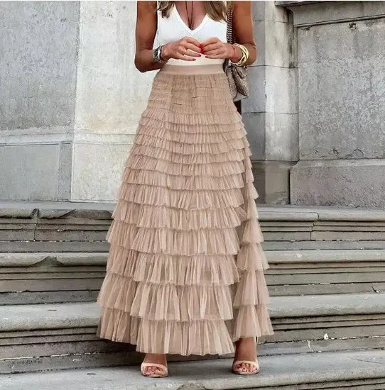 Ruffled Maxi Skirt