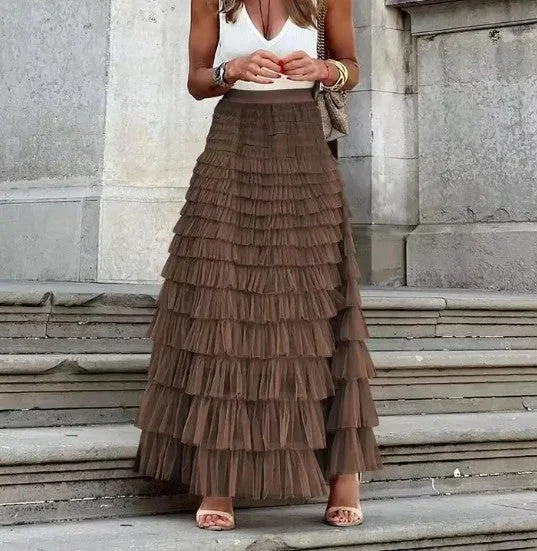 Ruffled Maxi Skirt
