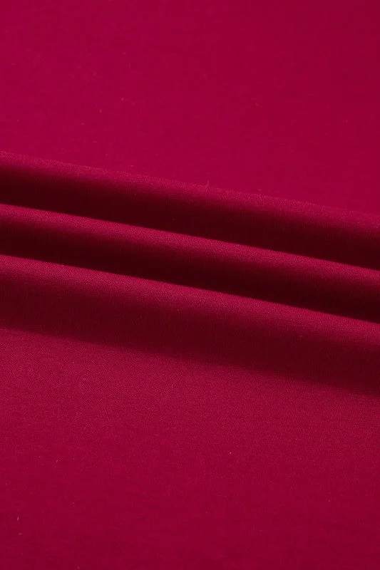 Valentine Bow Tie Long Sleeve Sweatshirt Dress