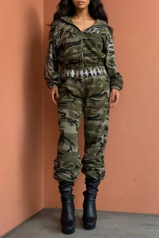 City camouflage two-piece set