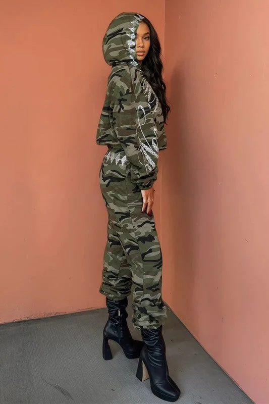 City camouflage two-piece set