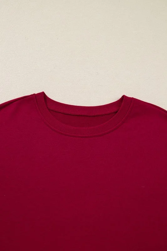 Valentine Bow Tie Long Sleeve Sweatshirt Dress