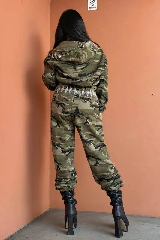 City camouflage two-piece set