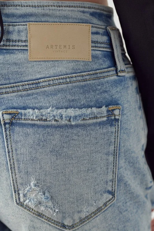 AT1037BML High Rise Bermuda Tulip Waistband Shorts